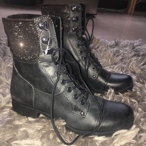 black studded boots